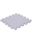 Puzzle habszivacs játszószőnyeg szegéllyel Silver Beige Green 92x92 cm