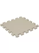 Puzzle habszivacs játszószőnyeg szegéllyel Silver Beige Green 92x92 cm