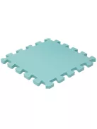 Puzzle habszivacs játszószőnyeg szegéllyel Silver Beige Green 92x92 cm