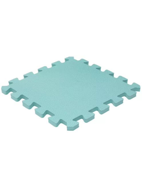 Puzzle habszivacs játszószőnyeg szegéllyel Silver Beige Green 92x92 cm