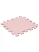 Puzzle habszivacs játszószőnyeg szegéllyel Silver Beige Pink 92x92 cm