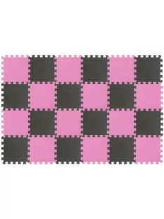 Puzzle habszivacs játszószőnyeg szett Pink Grey 180x120cm
