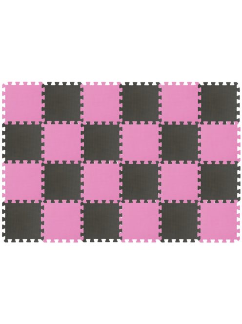 Puzzle habszivacs játszószőnyeg szett Pink Grey 180x120cm