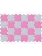 Puzzle habszivacs játszószőnyeg szett Pink Silver 180x120cm
