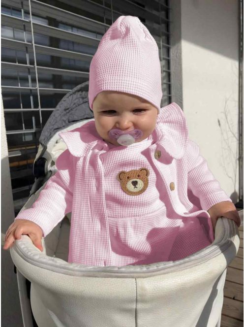 Baba kabátka gombokkal  New Baby Luxury clothing Laura rózsaszín, RAKTÁRON