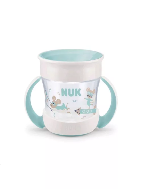 Bájos itató pohár Mini Magic NUK 360° fedéllel zöld, Raktáron