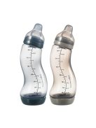 2 darabos Difrax S-cumisüveg anti-colic szett, ezüst és kék, 250ml, RAKTÁRON
