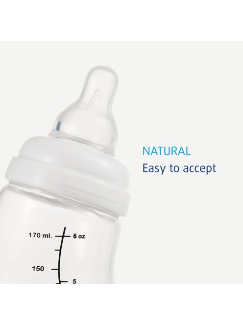 2 darabos Difrax S-cumisüveg anti-colic szett, ezüst és kék, 250ml, RAKTÁRON