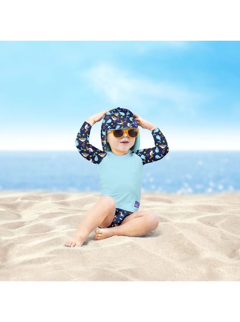 Gyermek UV szűrős fürdő sapka, UV 50+, méret L/XL, Nautical