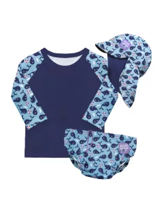 Bambino Mio baba fürdőruha szett Blue Whale, 1-2 év