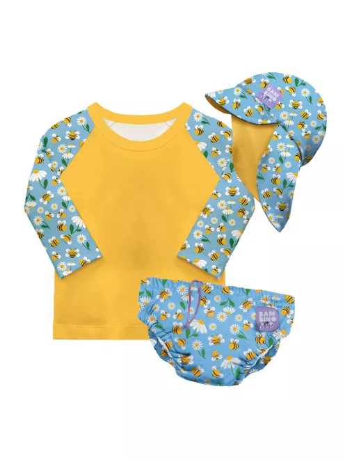 Bambino Mio baba fürdőruha szett Busy Bees, 6-12 hónap