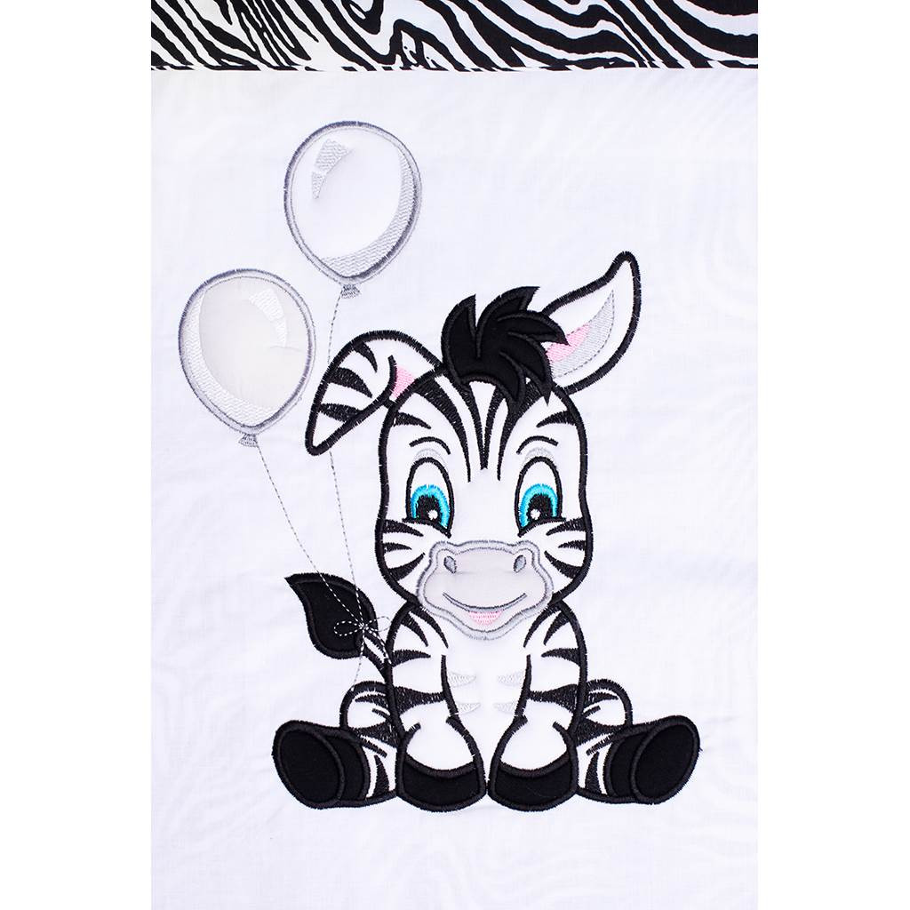 3-részes ágyneműhuzat New Baby Zebra 100/135 fehér fekete