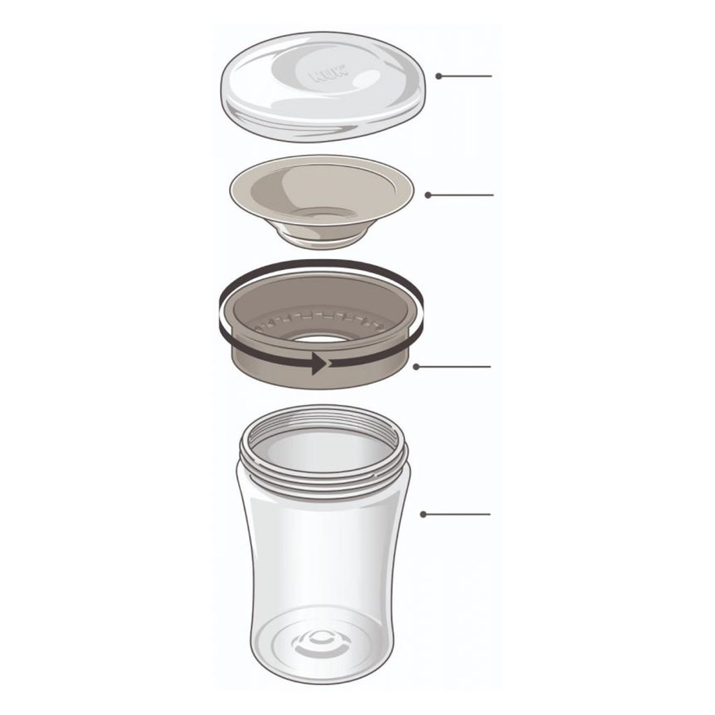 Bájos itató pohár Mini Magic NUK Cup Night 160 ml blue