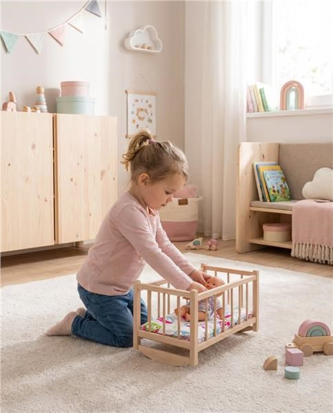Fa babaágy-bölcső ágyneművel Baby Mix