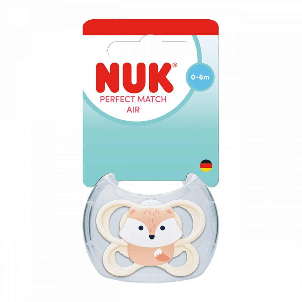 Baba cumi NUK Perfect Match Air FOX 0-6m 1db box