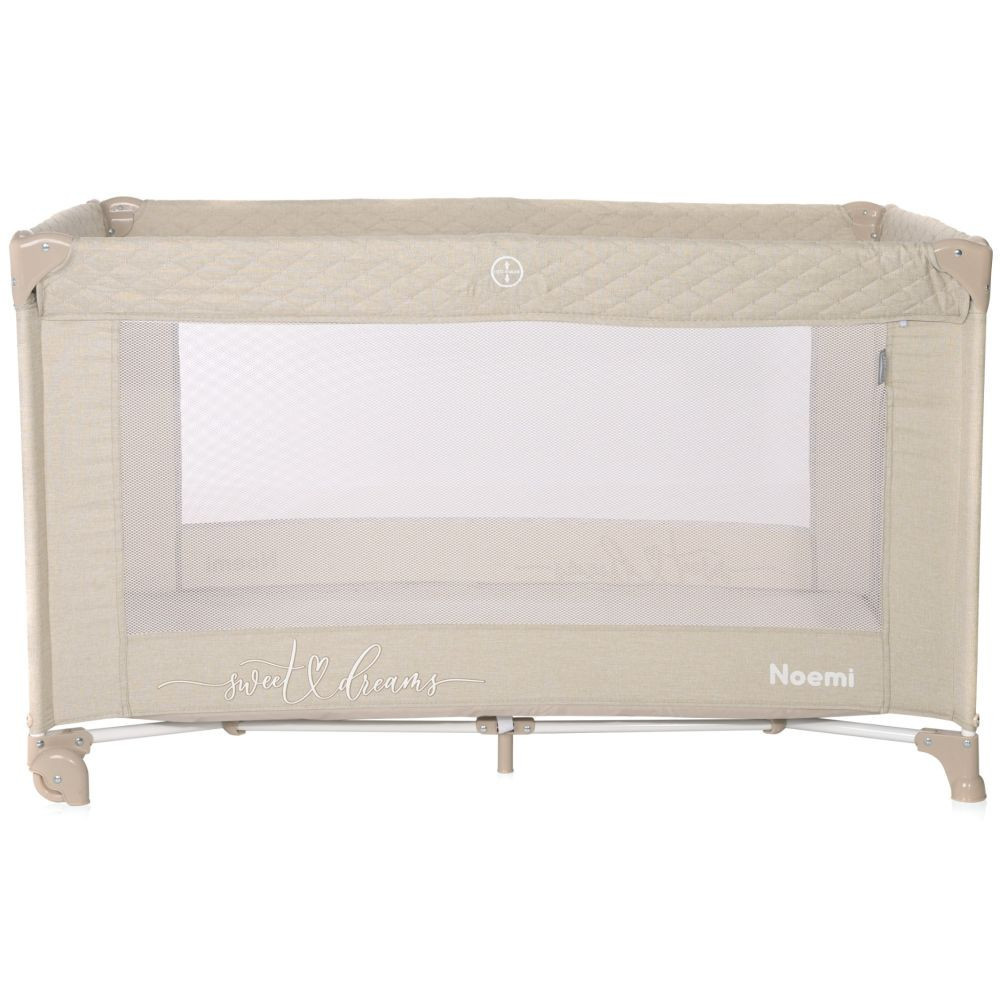 Lorelli Noemi 1 fix utazóágy - Fog Beige Star