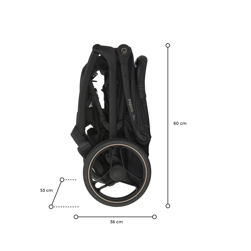 Espiro Flow sport babakocsi - 10 Timeless Black