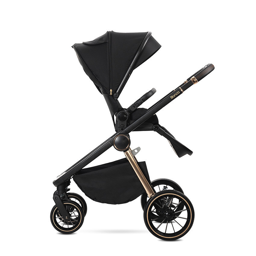 Lorelli Bianca 3az1-ben újszülött babakocsi Lorelli Aria Luxe hordozóval - Black (2 doboz)