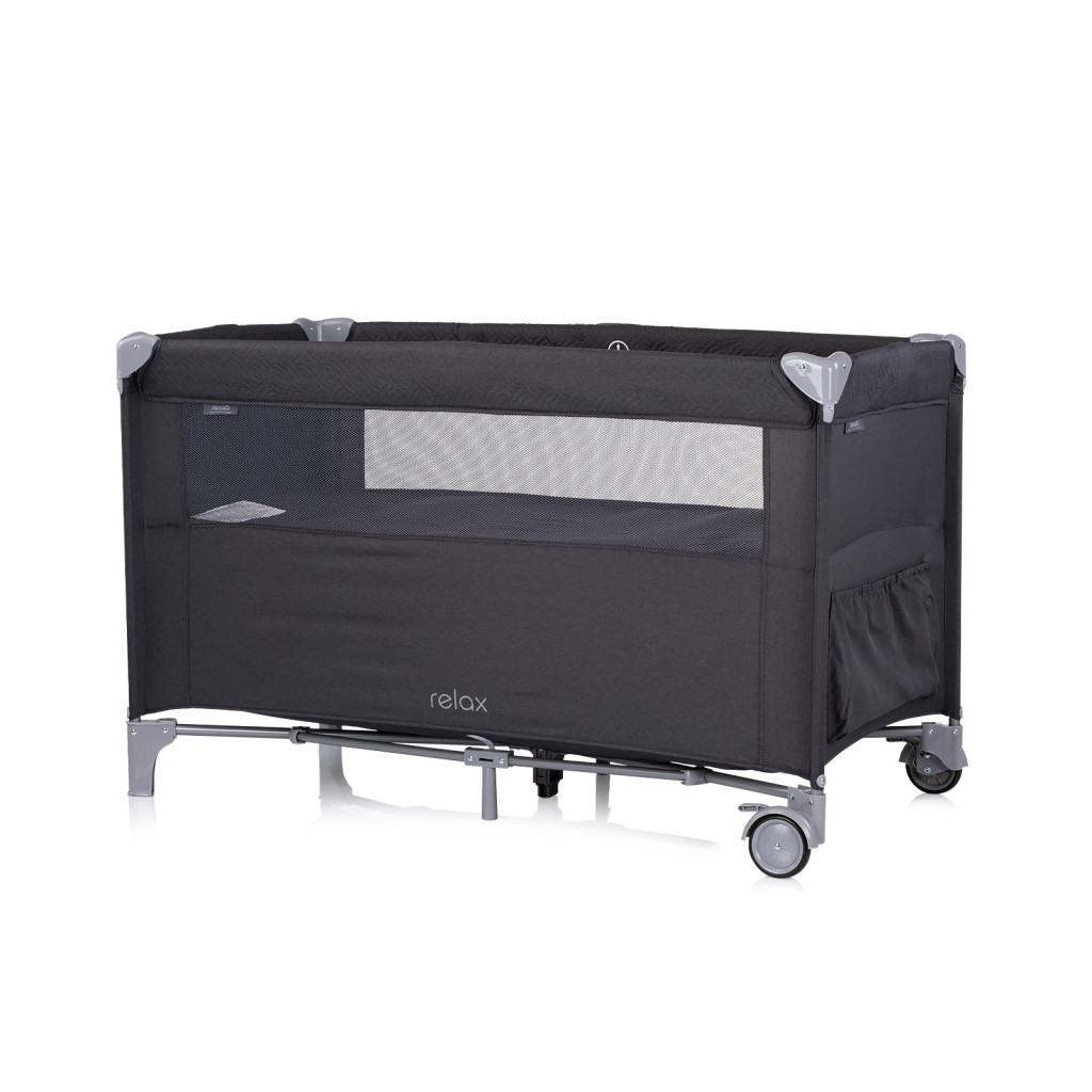 Chipolino Relax multifunkciós utazóágy - Antracite Linen