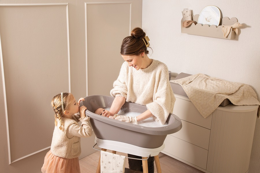 Bébé-Jou Sense Edition digitális babakád szett állvánnyal Chalk Brown
