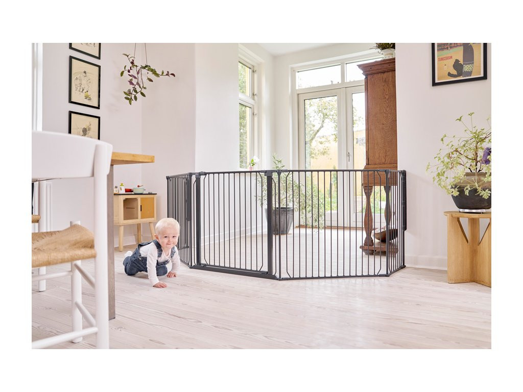 Univerzális térkorlát BabyDan CombiFit XL, fekete