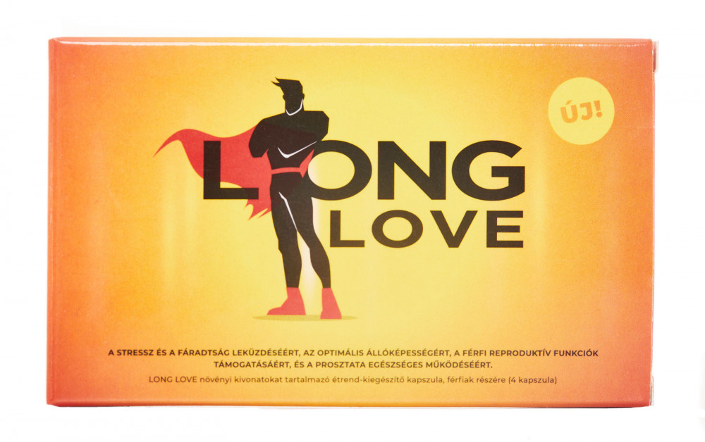 Long Love étrend-kiegészítő férfiak részére növényi kivonatokat tartalmazó kapszula 4 db