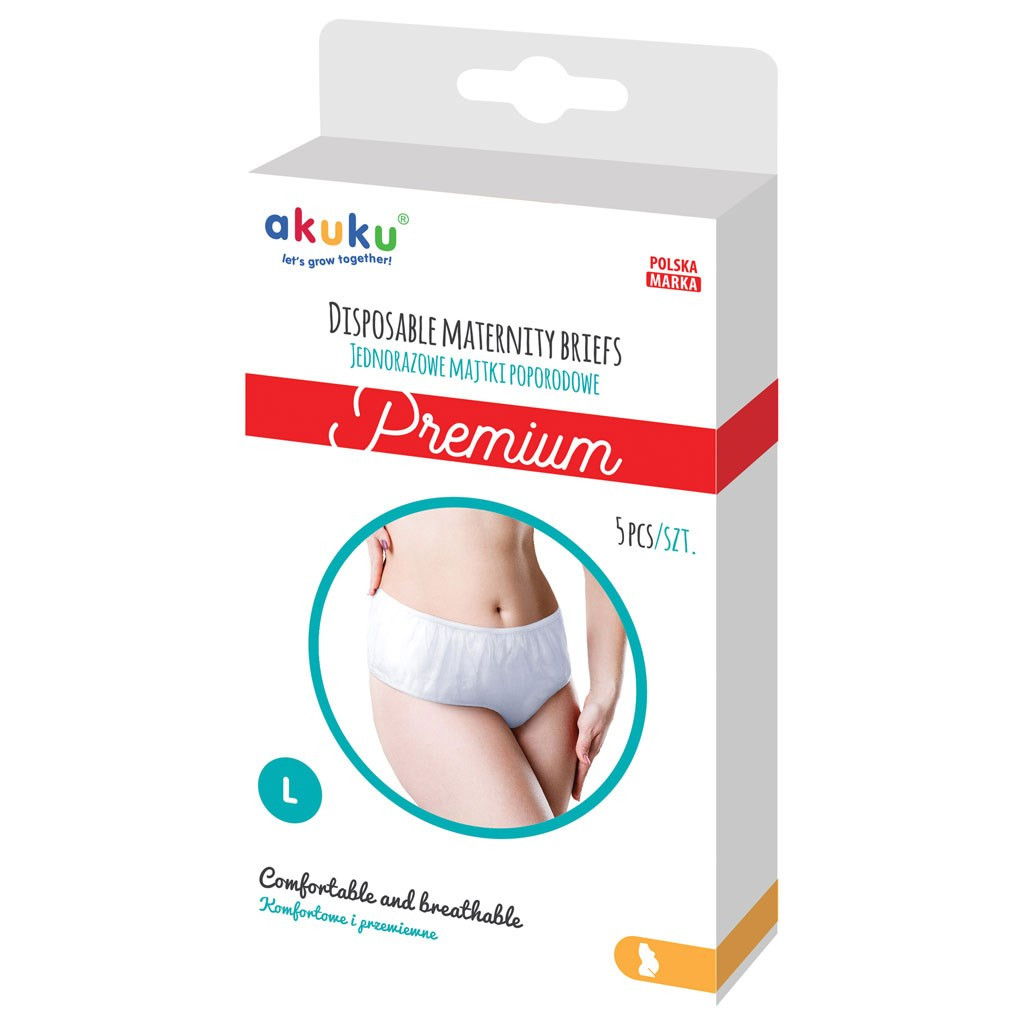 Egyszer hazsnálatos szülés utáni bugyi Akuku PREMIUM L-es méret 5 db Egyszer hazsnálatos szülés utáni bugyi Akuku PREMIUM L-es méret 5 db