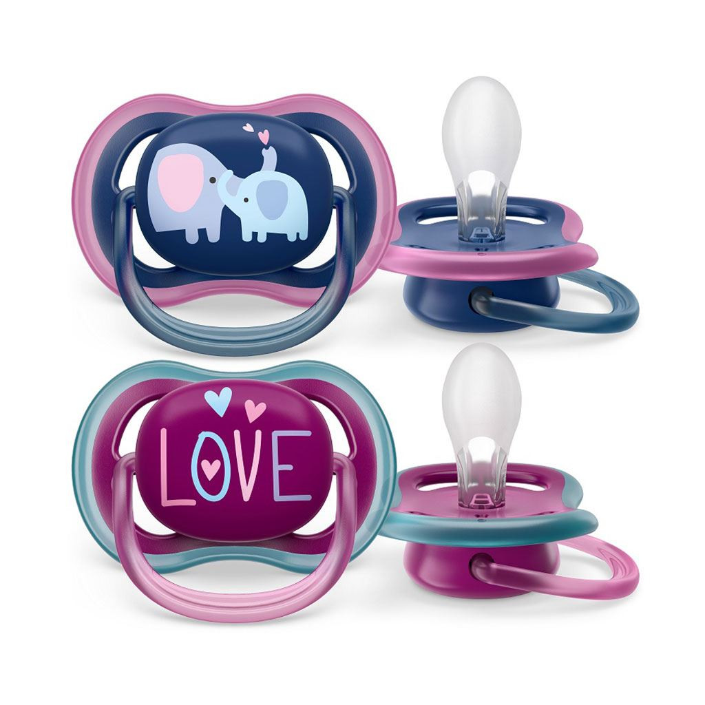 Baba cumi Ultra air Avent + 18 hónap - 2 darab lány elefánt