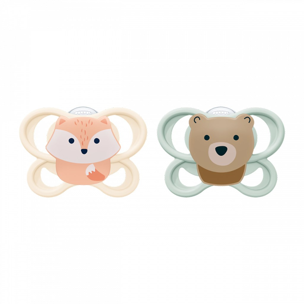 Baba cumi NUK Perfect Match Air FOX/BEAR 0-2m 2db box