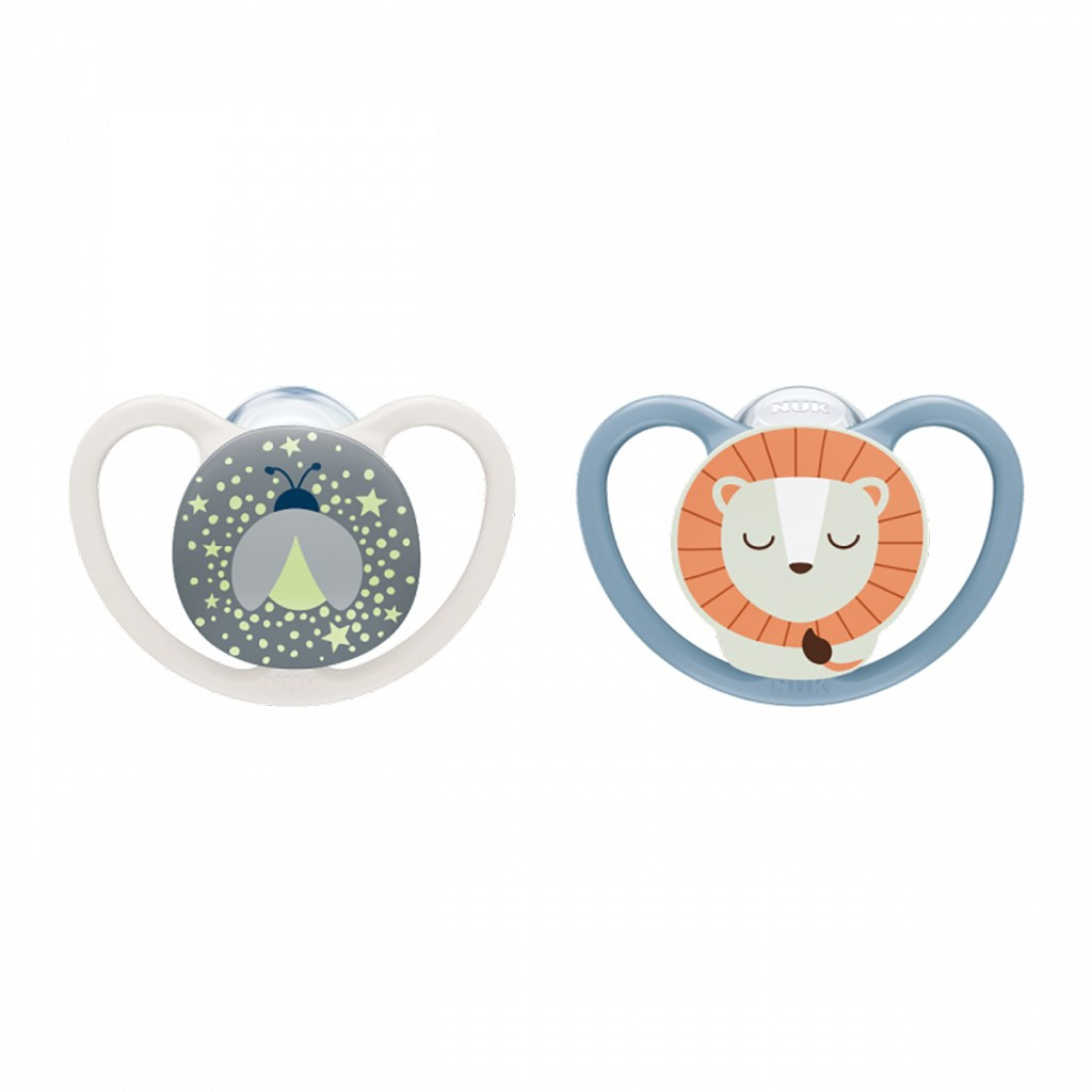 Baba cumi NUK Perfect Match Air Night FIREFLY/LION 0-6m 2db