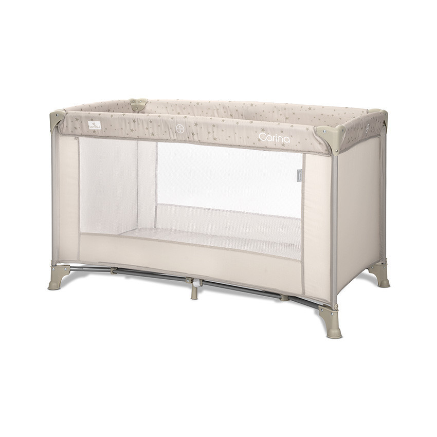 Lorelli Carina 1 fix utazóágy - Beige Stars