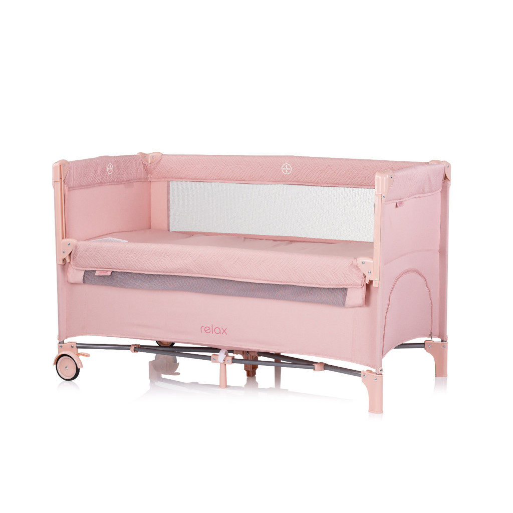 Chipolino Relax multifunkciós utazóágy - Pink Marshmellow Linen