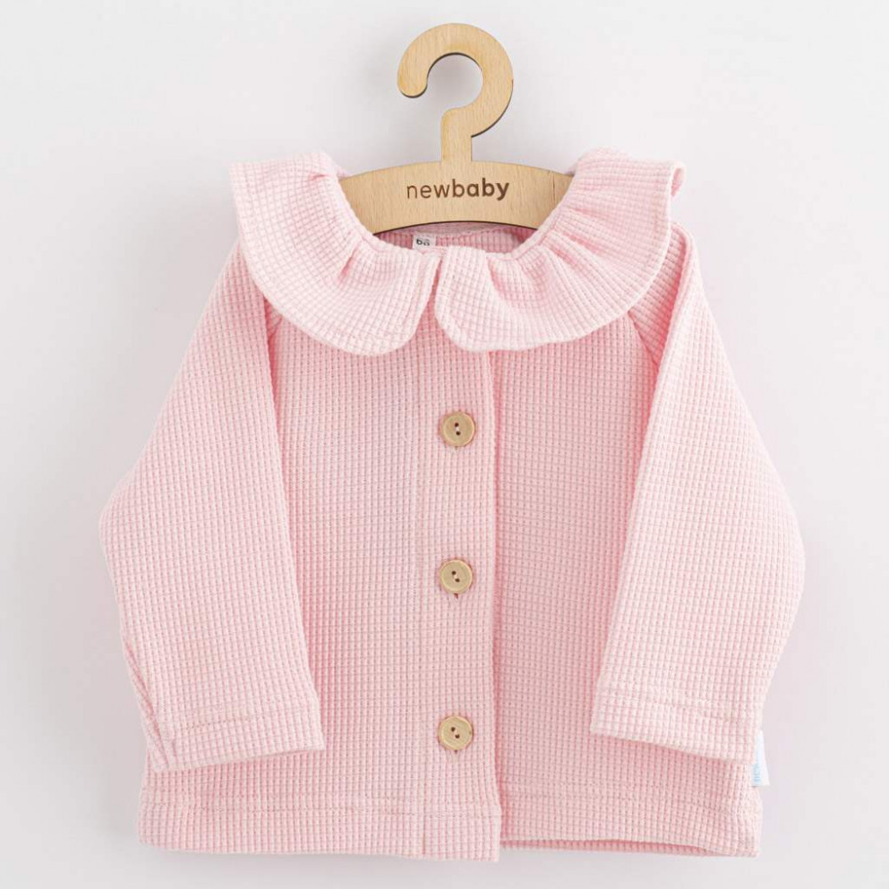 Baba kabátka gombokkal New Baby Luxury clothing Laura rózsaszín, RAKTÁRON
