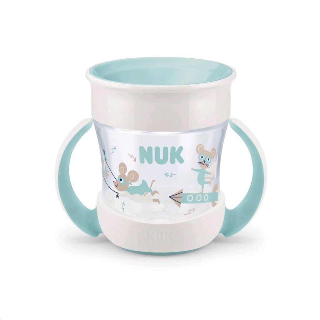 Bájos itató pohár Mini Magic NUK 360° fedéllel zöld, Raktáron